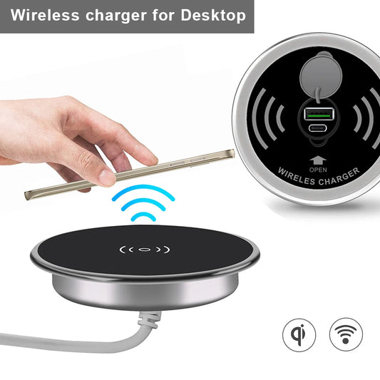 ClearDesk™ Wireless Charging Pad ✨📱 Minimal Look, Max Power